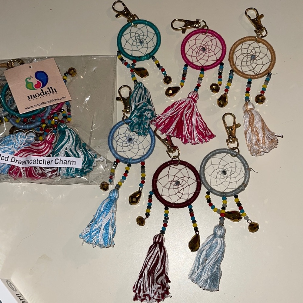 NIp beaded dreamcatcher charm keychains